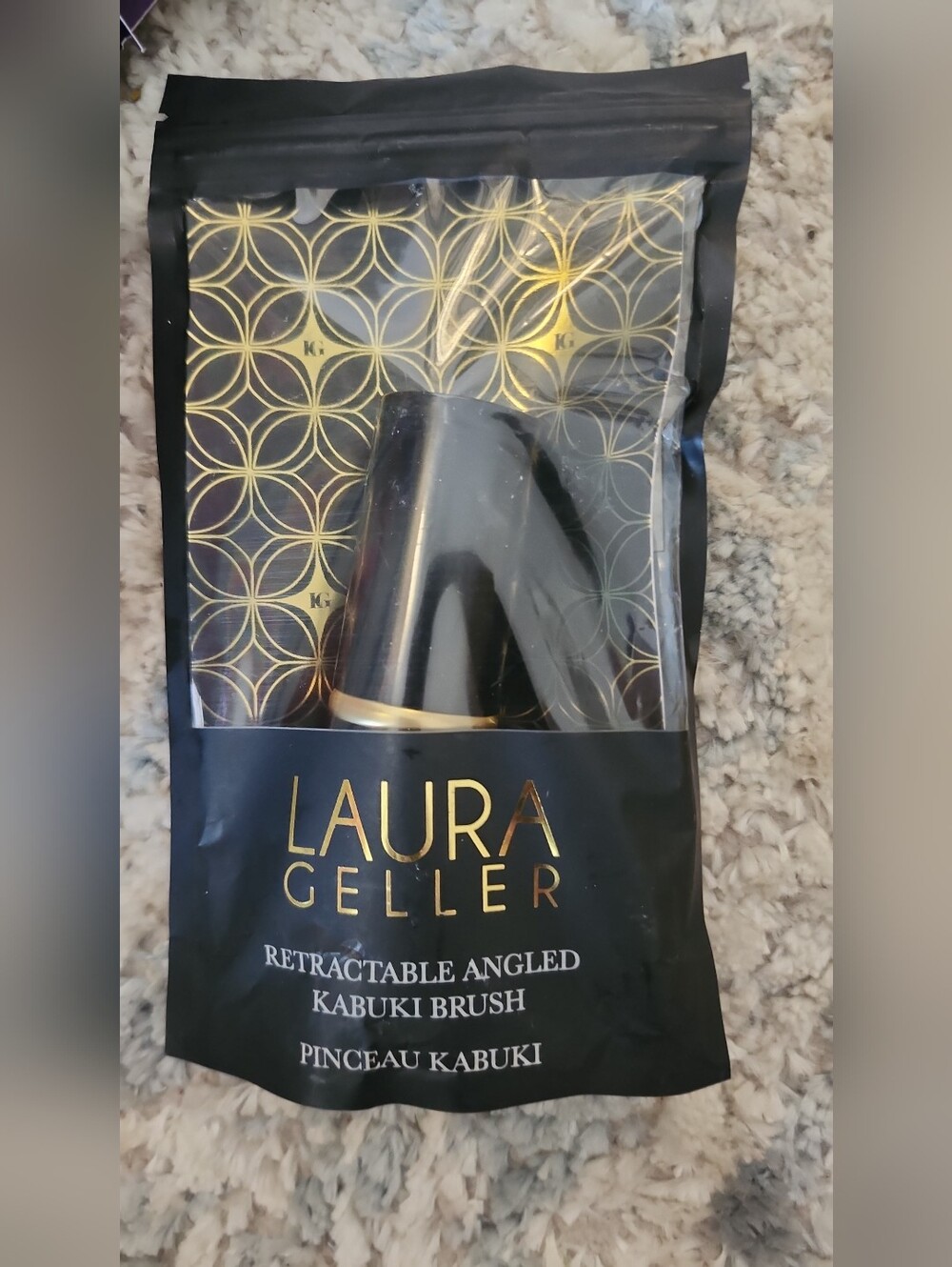 Laura Geller Black and Gold Retractable Kabuki Brush